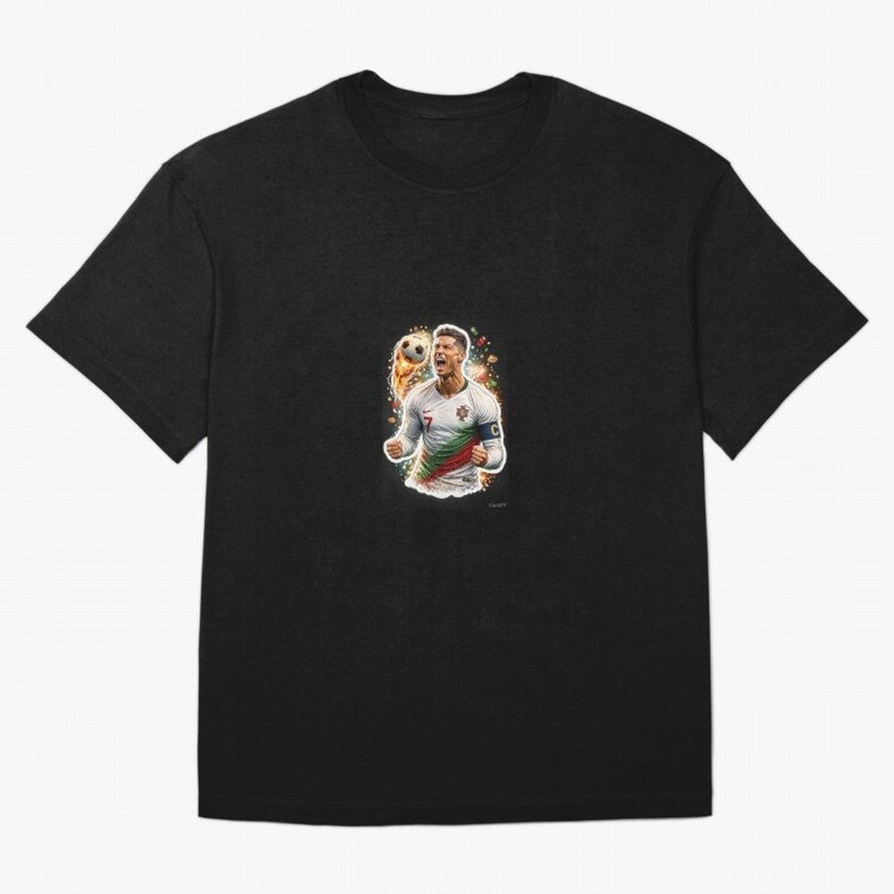 Ronaldo Winning Moment Oversized T-Shirt Join Match Day Hype around FIFA World Cup 2026 USA Canada Mexico, Mbappe and Neymar, Portugal, Spain and Germany, Stadium Memories, Football Loyalty, International Chants and Championship Tradition; Great