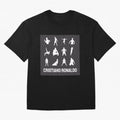 Cristiano Ronaldo Minimalism Silhouette Oversized T-Shirt Feel the Roar of FIFA World Cup 2026 Spirit, Highlighting England and Germany, Cristiano Ronaldo, Haaland and CR7, Football History, Final Match Energy, Crowd Noise and Once in a Lifetime