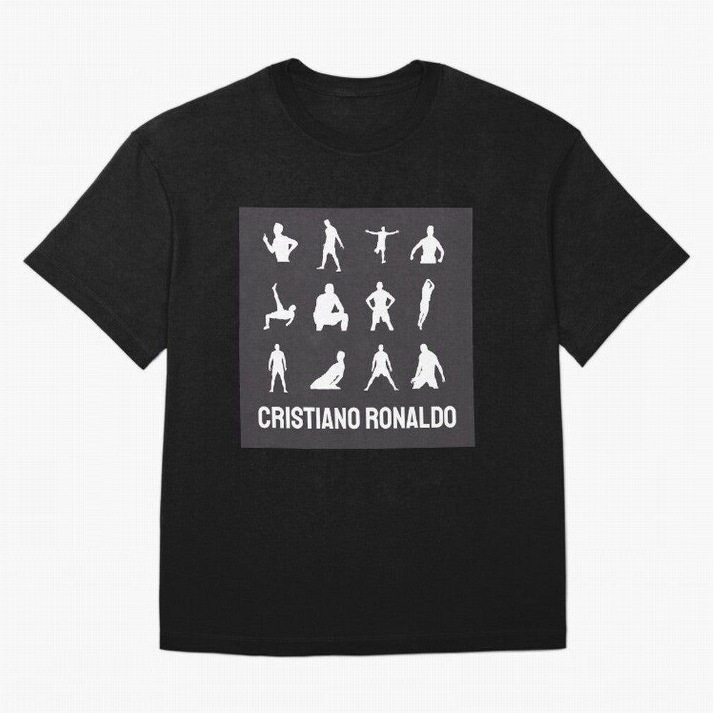 Cristiano Ronaldo Minimalism Silhouette Oversized T-Shirt Feel the Roar of FIFA World Cup 2026 Spirit, Highlighting England and Germany, Cristiano Ronaldo, Haaland and CR7, Football History, Final Match Energy, Crowd Noise and Once in a Lifetime