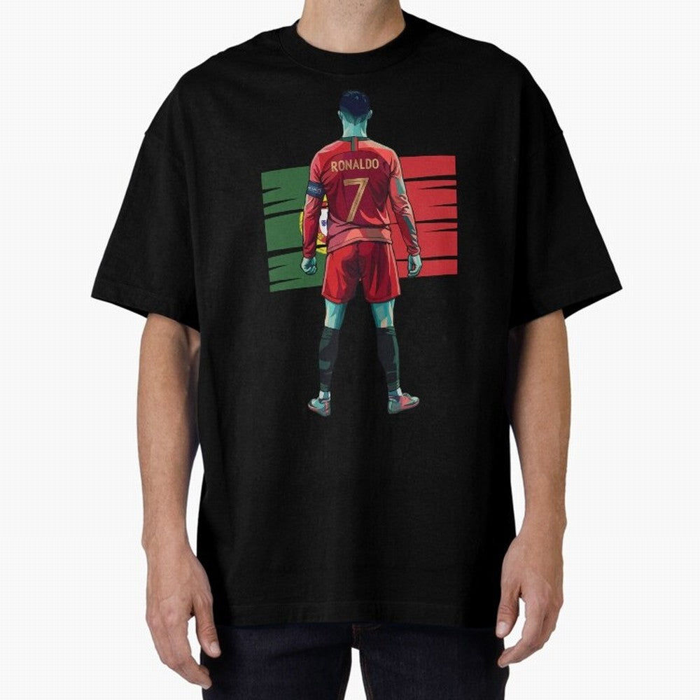 Cristiano Ronaldo Oversized T-Shirt Cheer for FIFA World Cup 2026 with CR7, England, France and Netherlands Energy, Stadium Chants, National Pride, Trophy Dreams and Unforgettable Football Memories; Great for Supporters Who Love Legendary Players,