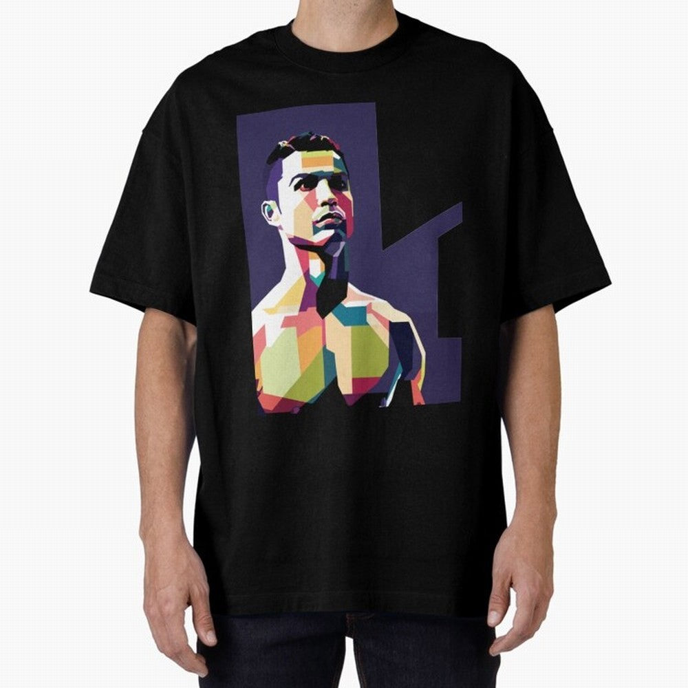 Ronaldo Cristiano Ronaldo Oversized T-Shirt Show Passion for the Stars of FIFA World Cup 2026 USA Canada Mexico Spirit, Connected to Argentina, France and Brazil, Neymar, Haaland and Cristiano Ronaldo, Global Supporter Spirit, Legendary Goals,