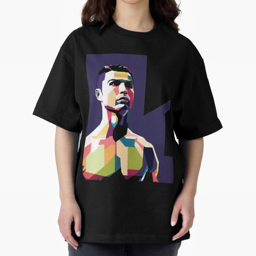 Ronaldo Cristiano Ronaldo Oversized T-Shirt Show Passion for the Stars of FIFA World Cup 2026 USA Canada Mexico Spirit, Connected to Argentina, France and Brazil, Neymar, Haaland and Cristiano Ronaldo, Global Supporter Spirit, Legendary Goals,