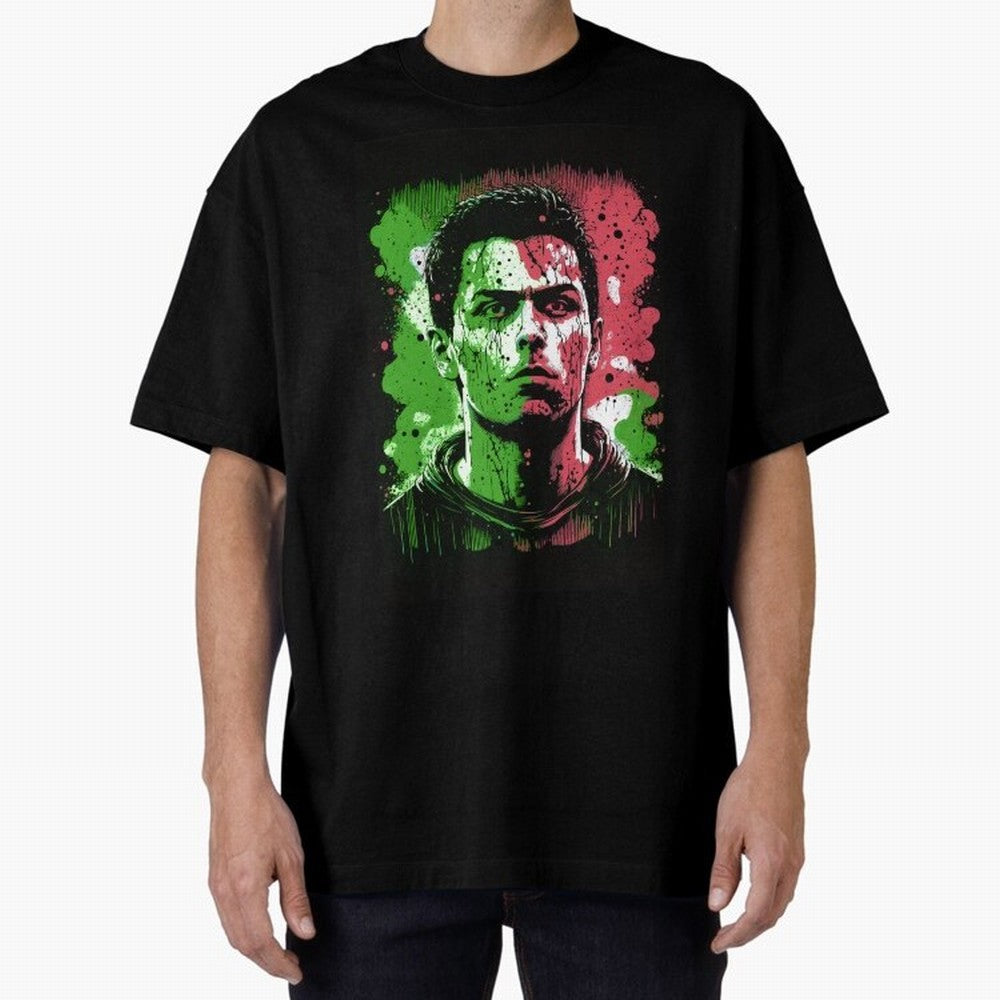 Cristiano Ronaldo Oversized T-Shirt Represent the Passion of Global Football Passion for FIFA World Cup 2026 USA Canada Mexico, Connected to Messi, Neymar and Mbappe, Spain and Netherlands, Stadium Chants, National Pride, Trophy Dreams and