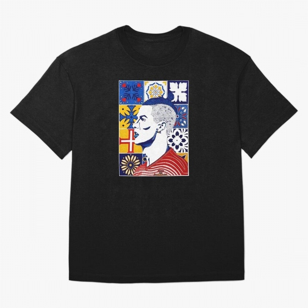 Cristiano Ronaldo Azulejos Oversized T-Shirt Feel International Energy from FIFA World Cup 2026 USA Canada Mexico for Fans of Mbappe and Argentina, France and Brazil, Bringing Goal Celebration Energy, Supporter Heritage, Football Icons and