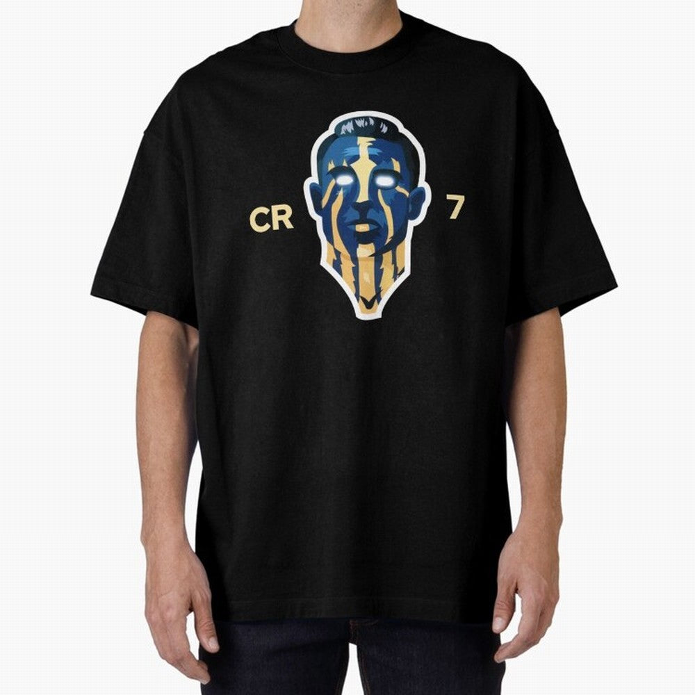 Cristiano Ronaldo Oversized T-Shirt Relive Global Football Passion for FIFA World Cup 2026, Celebrating CR7 and Messi, England and Germany, Tournament Hype, Historic Matchups, Family Viewing Parties and Global Sports Pride; Made for Collectors Who