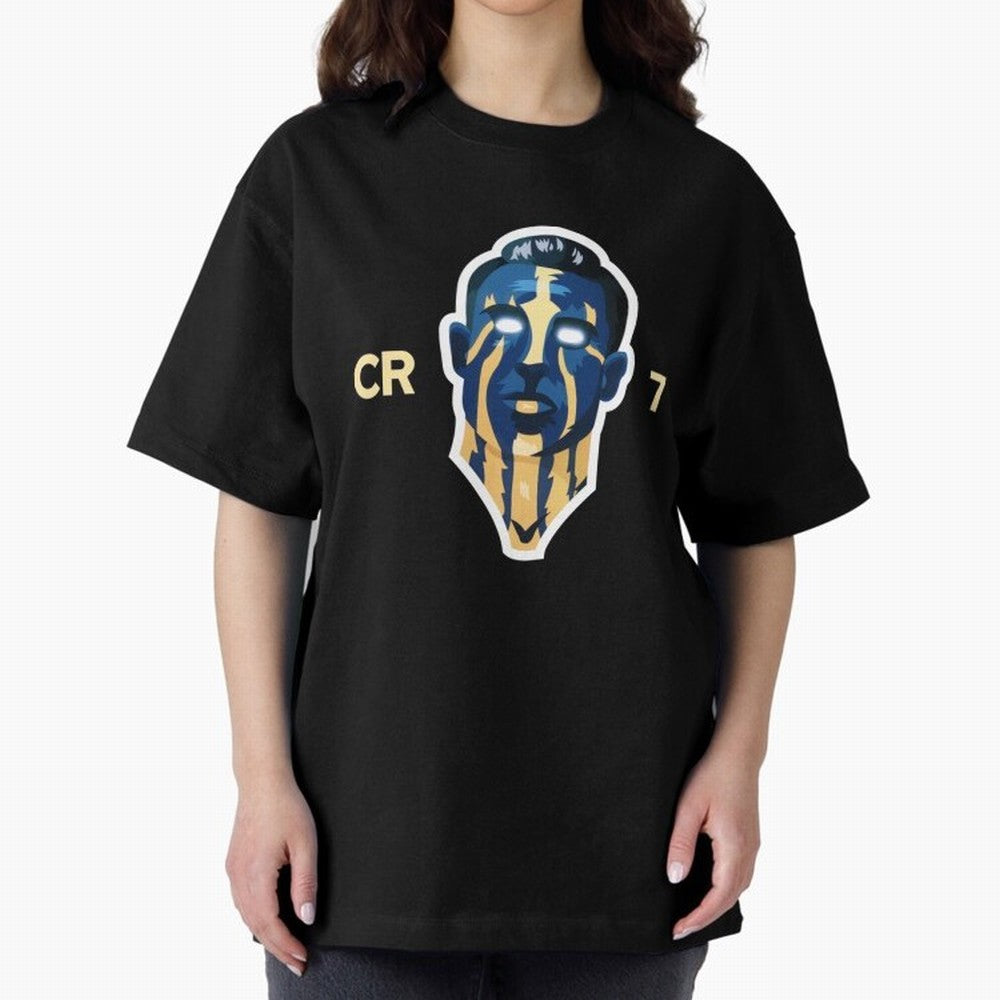 Cristiano Ronaldo Oversized T-Shirt Relive Global Football Passion for FIFA World Cup 2026, Celebrating CR7 and Messi, England and Germany, Tournament Hype, Historic Matchups, Family Viewing Parties and Global Sports Pride; Made for Collectors Who