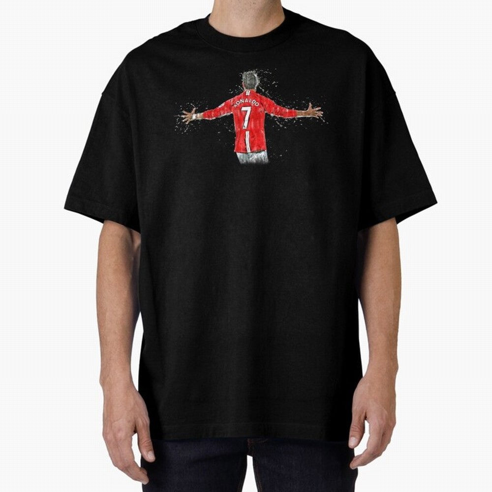 Cristiano Ronaldo in watercolor Oversized T-Shirt Carry National Pride through FIFA World Cup 2026 USA Canada Mexico Capturing Haaland and Mbappe, Argentina and Brazil Energy, Match Day Excitement, Supporter Culture, Golden Goals and Global