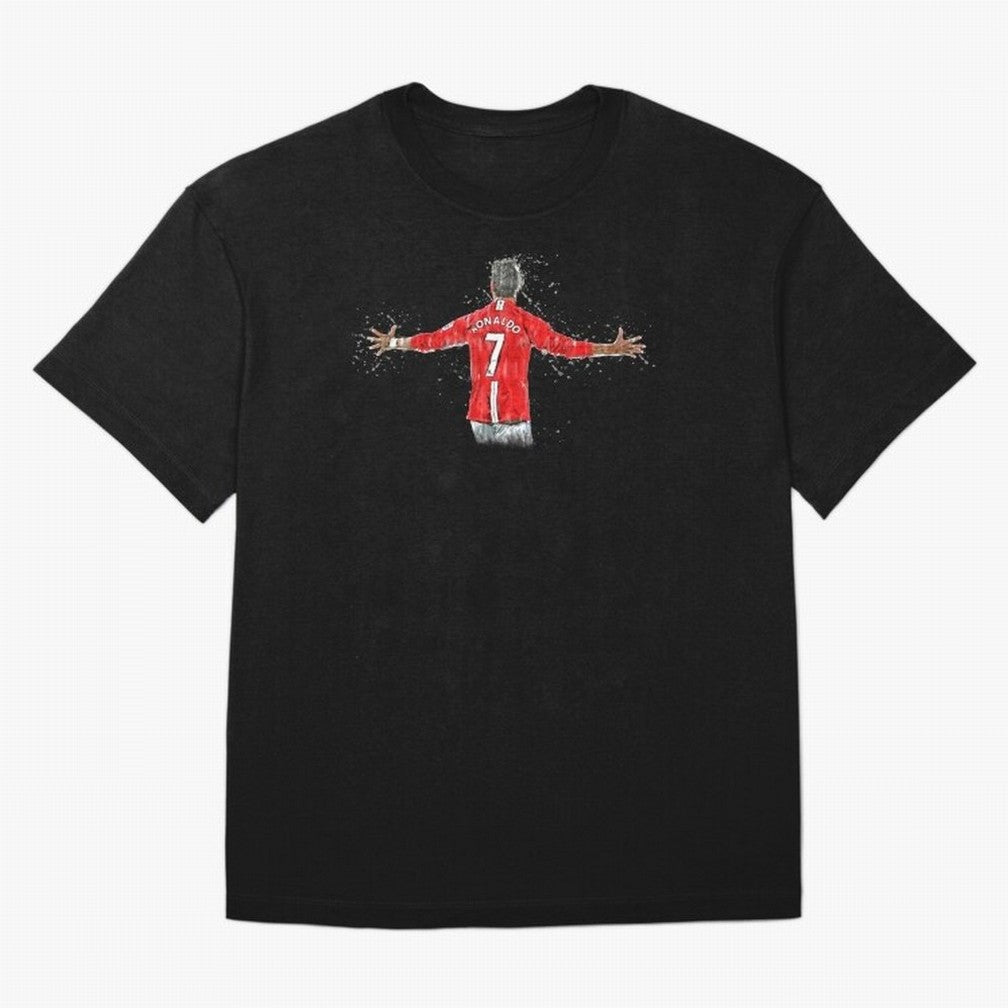 Cristiano Ronaldo in watercolor Oversized T-Shirt Carry National Pride through FIFA World Cup 2026 USA Canada Mexico Capturing Haaland and Mbappe, Argentina and Brazil Energy, Match Day Excitement, Supporter Culture, Golden Goals and Global