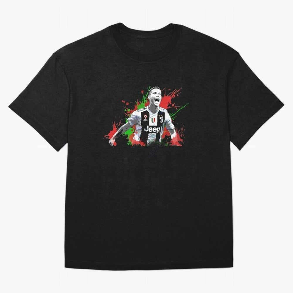 Cristiano Ronaldo Oversized T-Shirt Share the Excitement of the FIFA World Cup 2026 Journey through CR7 and Messi Highlights, Germany Pride, Vintage Soccer Flavor, Modern Football Stars, National Flags and Final Night Emotion; Ideal for Football