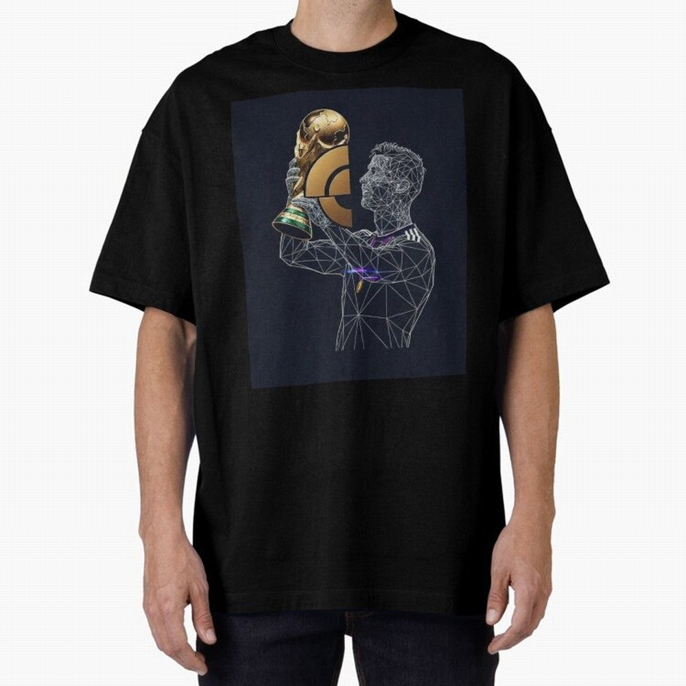 Digital Football Oversized T-Shirt Turn Up for FIFA World Cup 2026 Group Stage Capturing Neymar, Spain and Netherlands Energy, Soccer Culture, Superstar Moments, National Team Dreams and Competitive Fire; Ideal for Fans Who Follow Messi, Cristiano