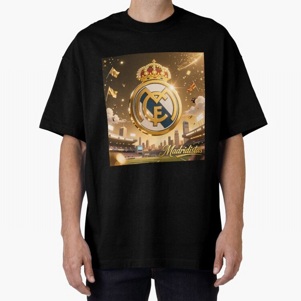 Madridistas Oversized T-Shirt Fuel FIFA World Cup 2026 USA Canada Mexico Spirit, Celebrating Spain, Messi and Cristiano Ronaldo, Retro Football Energy, Iconic Rivalries, Trophy Chase Drama and Stadium Atmosphere; Great for Supporters Who Love