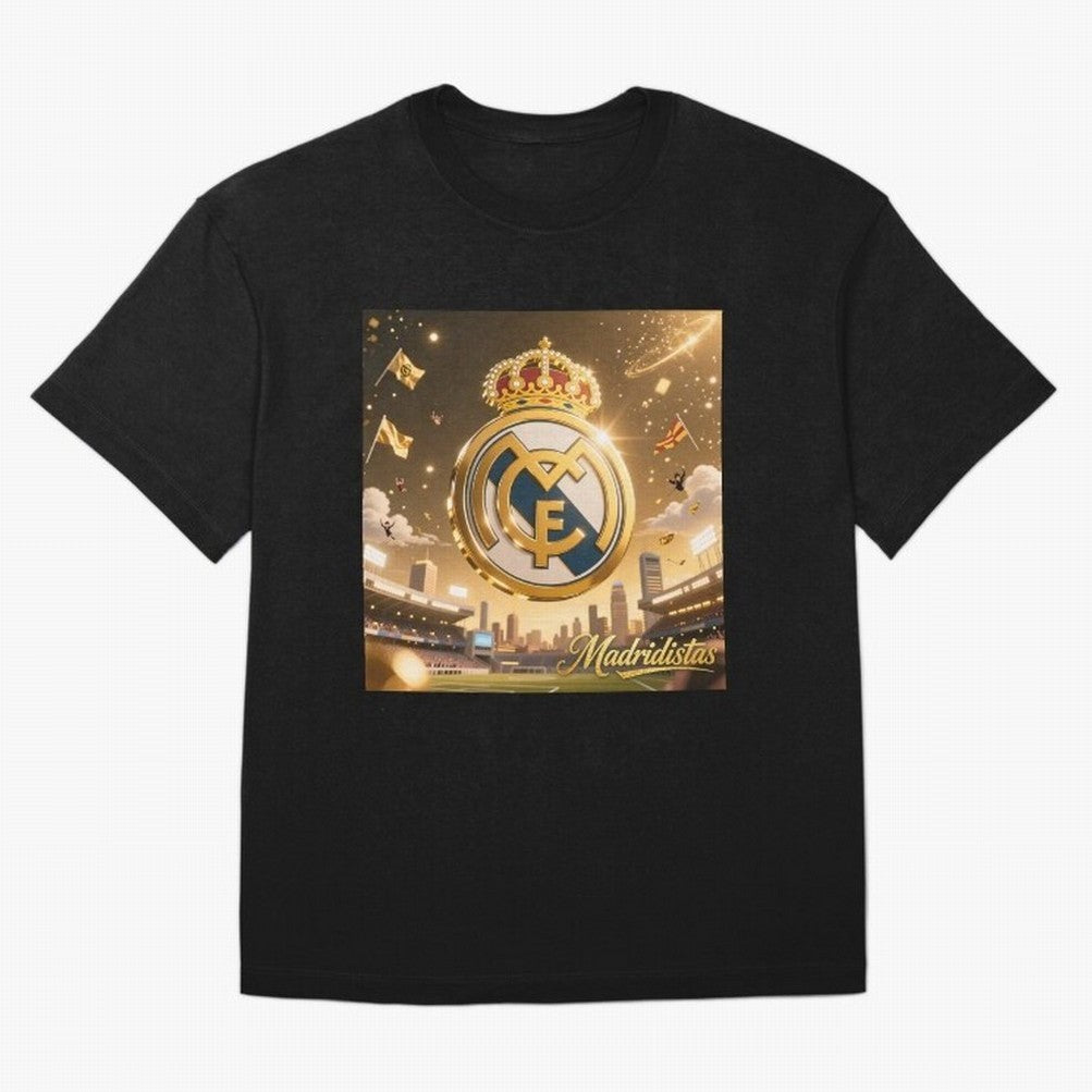 Madridistas Oversized T-Shirt Fuel FIFA World Cup 2026 USA Canada Mexico Spirit, Celebrating Spain, Messi and Cristiano Ronaldo, Retro Football Energy, Iconic Rivalries, Trophy Chase Drama and Stadium Atmosphere; Great for Supporters Who Love