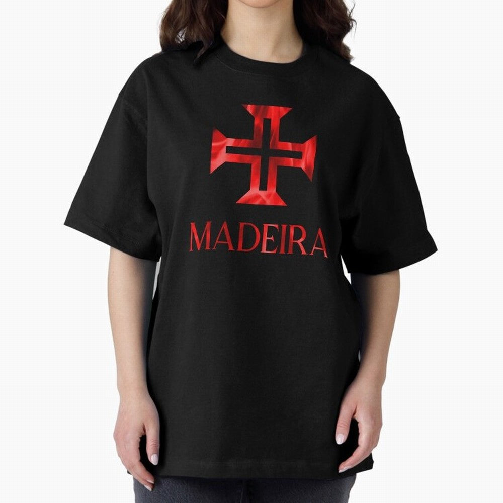 Madeira flames Oversized T-Shirt Feel International Energy from FIFA World Cup 2026 Group Stage Built around CR7, Portugal Energy, Supporter Pride, Iconic Celebrations, Legendary Names and Global Match Day Energy; Ideal for Passionate Fans Who Love