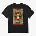 Portuguese Geometric Lion Portrait Oversized T-Shirt Carry the Colors and Pride of FIFA World Cup 2026 for Fans of Messi, CR7 and Mbappe and England and Germany, Bringing Game Day Rituals, Football Legends, Country Pride and the Road to the Final;