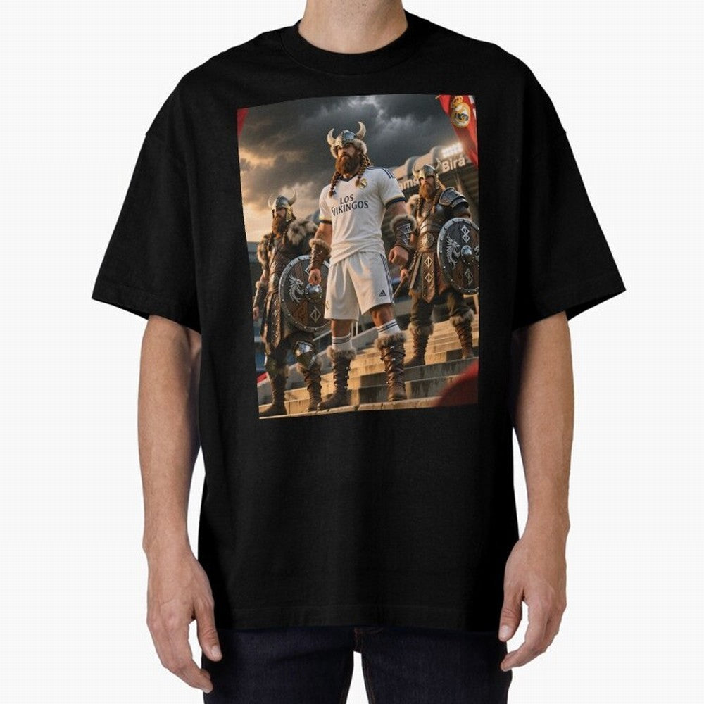 Los Vikingos del Bernab¨¦u Oversized T-Shirt Show Championship Spirit for the FIFA World Cup 2026 Group Stage Journey through Mbappe Highlights, Spain and Netherlands Pride, Global Supporter Spirit, Legendary Goals, National Colors and Tournament