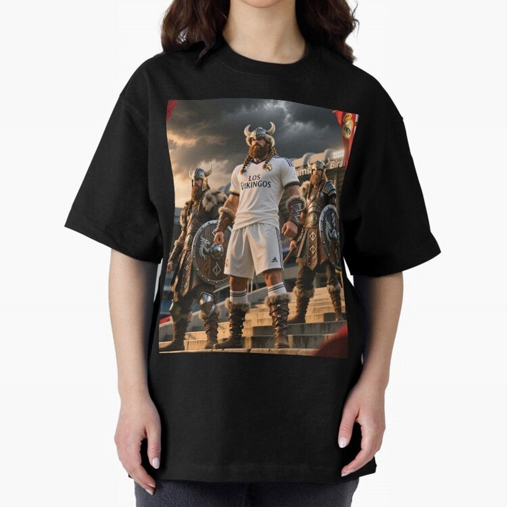 Los Vikingos del Bernab¨¦u Oversized T-Shirt Show Championship Spirit for the FIFA World Cup 2026 Group Stage Journey through Mbappe Highlights, Spain and Netherlands Pride, Global Supporter Spirit, Legendary Goals, National Colors and Tournament