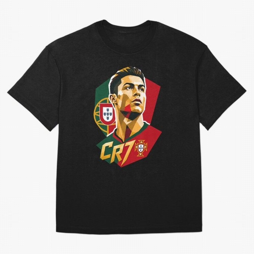 CR7 Art Print Oversized T-Shirt Celebrate the Next Chapter of FIFA World Cup 2026 Group Stage Spirit, Highlighting Spain, Messi, Neymar and Mbappe, Stadium Memories, Football Loyalty, International Chants and Championship Tradition; Ideal for