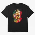 CR7 Art Print Oversized T-Shirt Celebrate the Next Chapter of FIFA World Cup 2026 Group Stage Spirit, Highlighting Spain, Messi, Neymar and Mbappe, Stadium Memories, Football Loyalty, International Chants and Championship Tradition; Ideal for