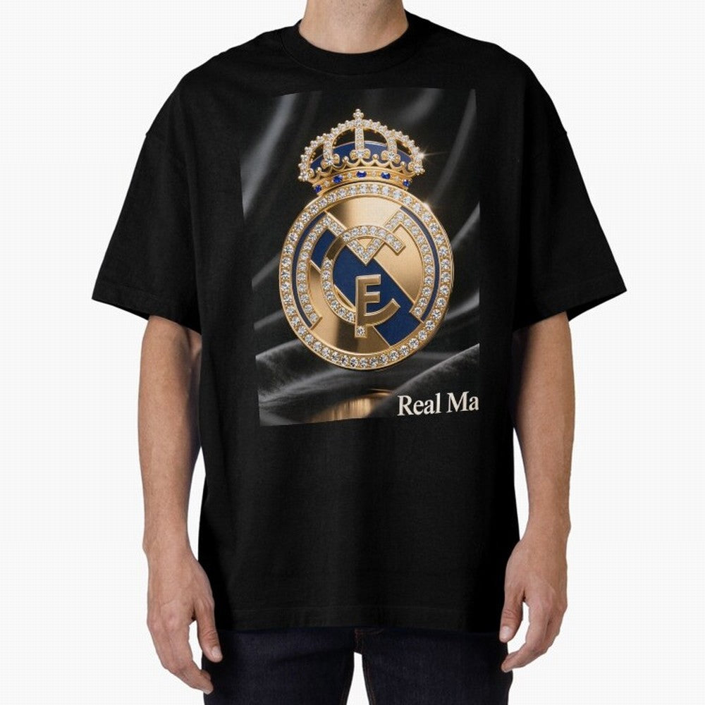 Gold Madrid Real Oversized T-Shirt Bring Bold Fan Energy to FIFA World Cup 2026 USA Canada Mexico Spirit, Driven by Netherlands, CR7 and Messi, Football Passion, Legendary Performances, Festival Vibes and Supporter Community; Perfect for People Who