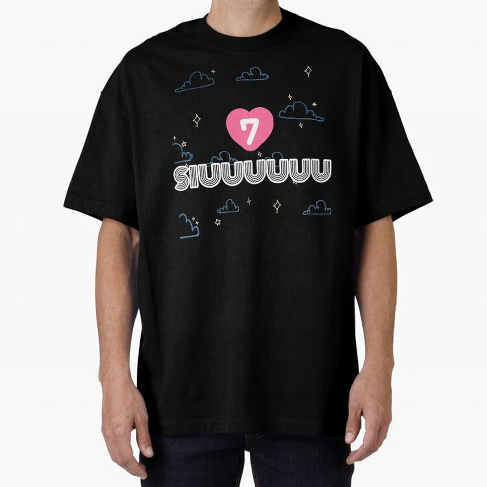Siiiuuu 7 CR7 goal Oversized T-Shirt Join the Countdown to FIFA World Cup 2026 USA Canada Mexico with Neymar, Haaland and Cristiano Ronaldo, Brazil, Portugal and Argentina Energy, Classic Soccer Heritage, Championship Pressure, Fan Loyalty and
