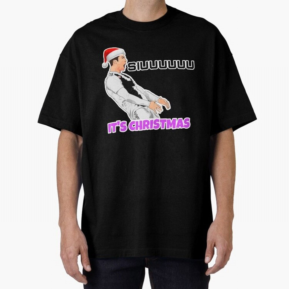 It¡¯s Christmas siuuu CR7 funny Oversized T-Shirt Make Game Day About the FIFA World Cup 2026 Group Stage Journey through Cristiano Ronaldo, Haaland and CR7 Highlights, France and Portugal Pride, Vintage Soccer Flavor, Modern Football Stars,