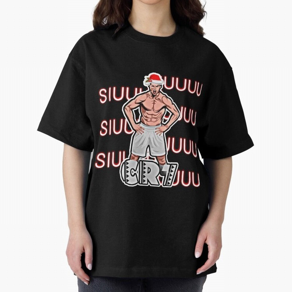 Siuuu cr7 christmas Oversized T-Shirt Build Match Day Hype around FIFA World Cup 2026, CR7, England, France and Netherlands, Stadium Chants, National Pride, Trophy Dreams and Unforgettable Football Memories; Created for Match Day Parties, Soccer