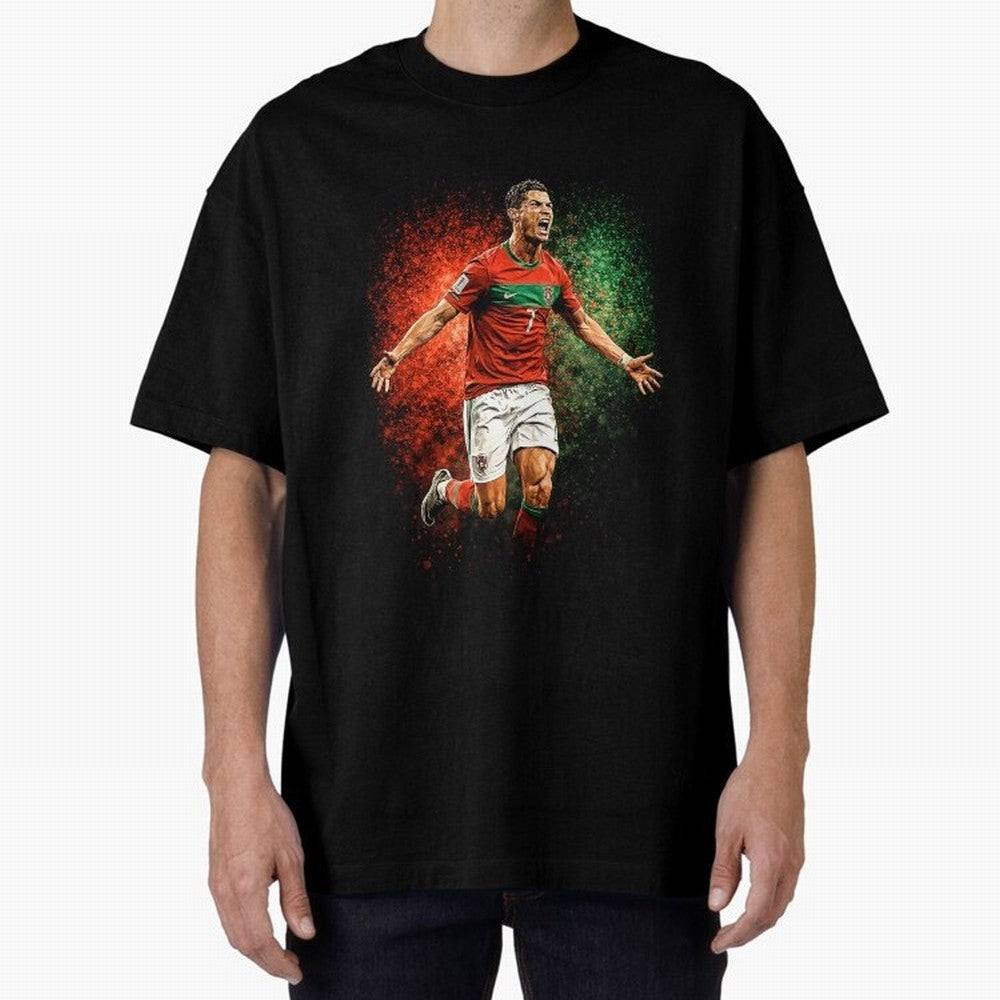 Cristiano Ronaldo Football Legend Oversized T-Shirt Support the Legends of Match Day Hype around FIFA World Cup 2026 Group Stage, CR7, Germany, Worldwide Fan Energy, Dramatic Goals, Stadium Lights and Championship Celebrations; Made for Die Hard