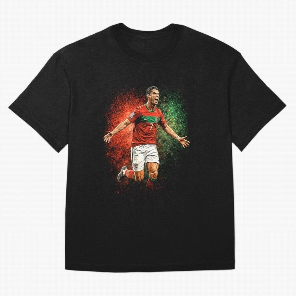 Cristiano Ronaldo Football Legend Oversized T-Shirt Support the Legends of Match Day Hype around FIFA World Cup 2026 Group Stage, CR7, Germany, Worldwide Fan Energy, Dramatic Goals, Stadium Lights and Championship Celebrations; Made for Die Hard