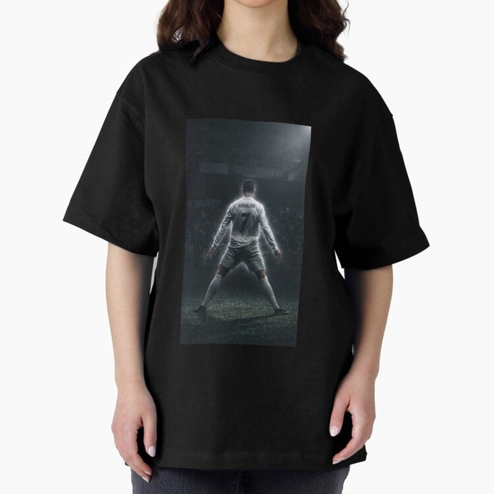 Cristiano Ronaldo Oversized T-Shirt Celebrate the Next Chapter of FIFA World Cup 2026 USA Canada Mexico Spirit, Filled with Brazil, Messi, CR7 and Mbappe, Game Day Rituals, Football Legends, Country Pride and the Road to the Final; Made for Die