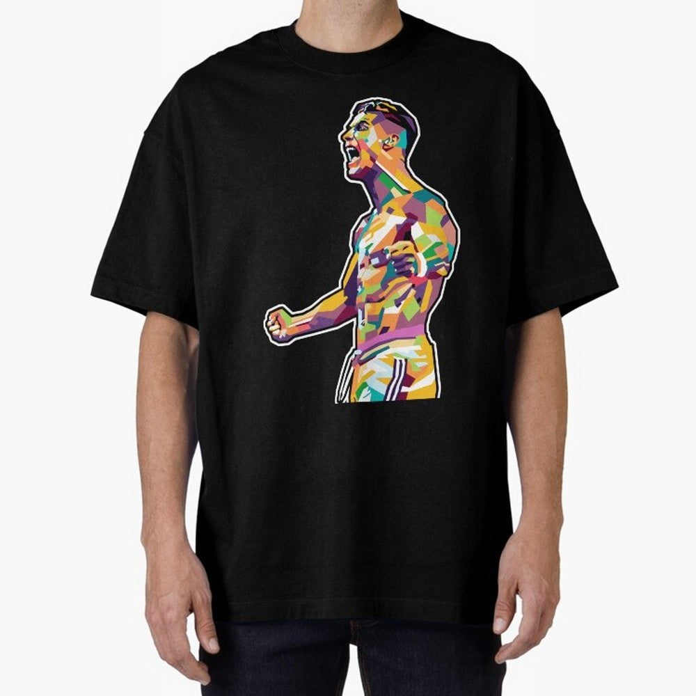 Cr7 Pop Art Oversized T-Shirt Celebrate Fan Favorites in FIFA World Cup 2026 Group Stage for Fans of Cristiano Ronaldo and Argentina and Brazil, Bringing Stadium Chants, National Pride, Trophy Dreams and Unforgettable Football Memories; Made for