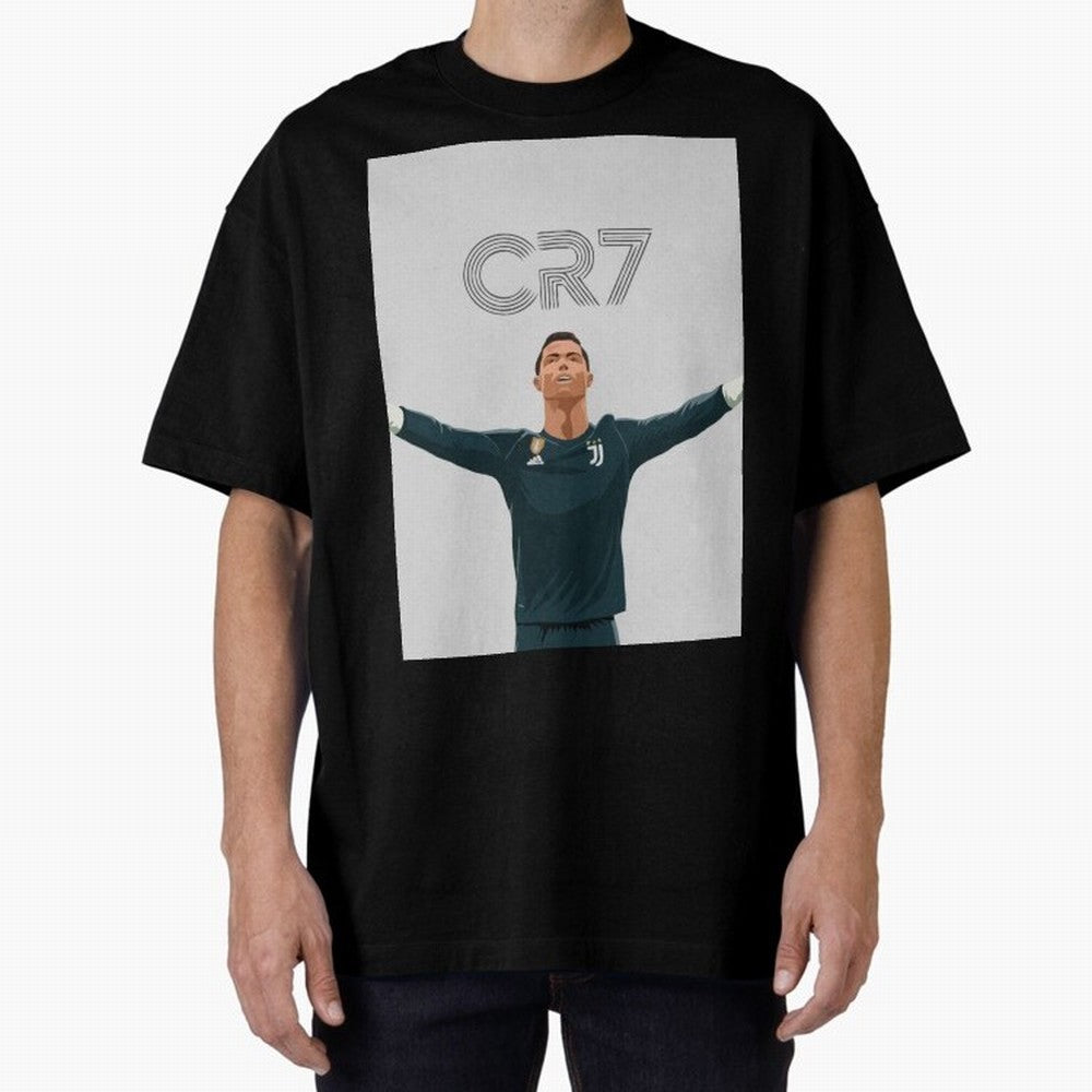 Cristiano Ronaldo CR7 Juventus T-shirt Design Oversized T-Shirt Show Championship Spirit for the FIFA World Cup 2026 Group Stage Journey through Neymar Highlights, Argentina Pride, Tournament Hype, Historic Matchups, Family Viewing Parties and