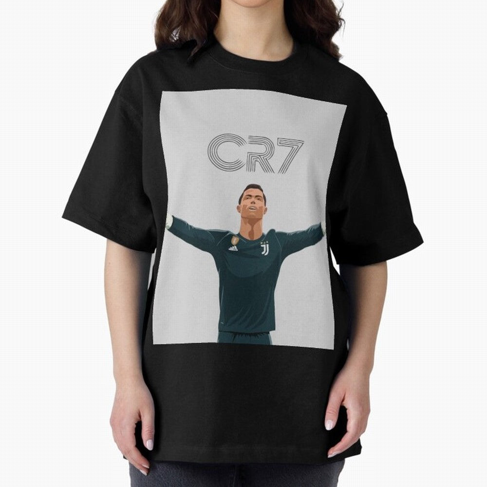Cristiano Ronaldo CR7 Juventus T-shirt Design Oversized T-Shirt Show Championship Spirit for the FIFA World Cup 2026 Group Stage Journey through Neymar Highlights, Argentina Pride, Tournament Hype, Historic Matchups, Family Viewing Parties and