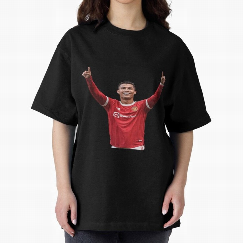 Crisitano Ronaldo Manchester United Oversized T-Shirt Elevate FIFA World Cup 2026 Group Stage Capturing Messi, CR7 and Mbappe, Brazil Energy, Stadium Chants, National Pride, Trophy Dreams and Unforgettable Football Memories; Built for Supporters