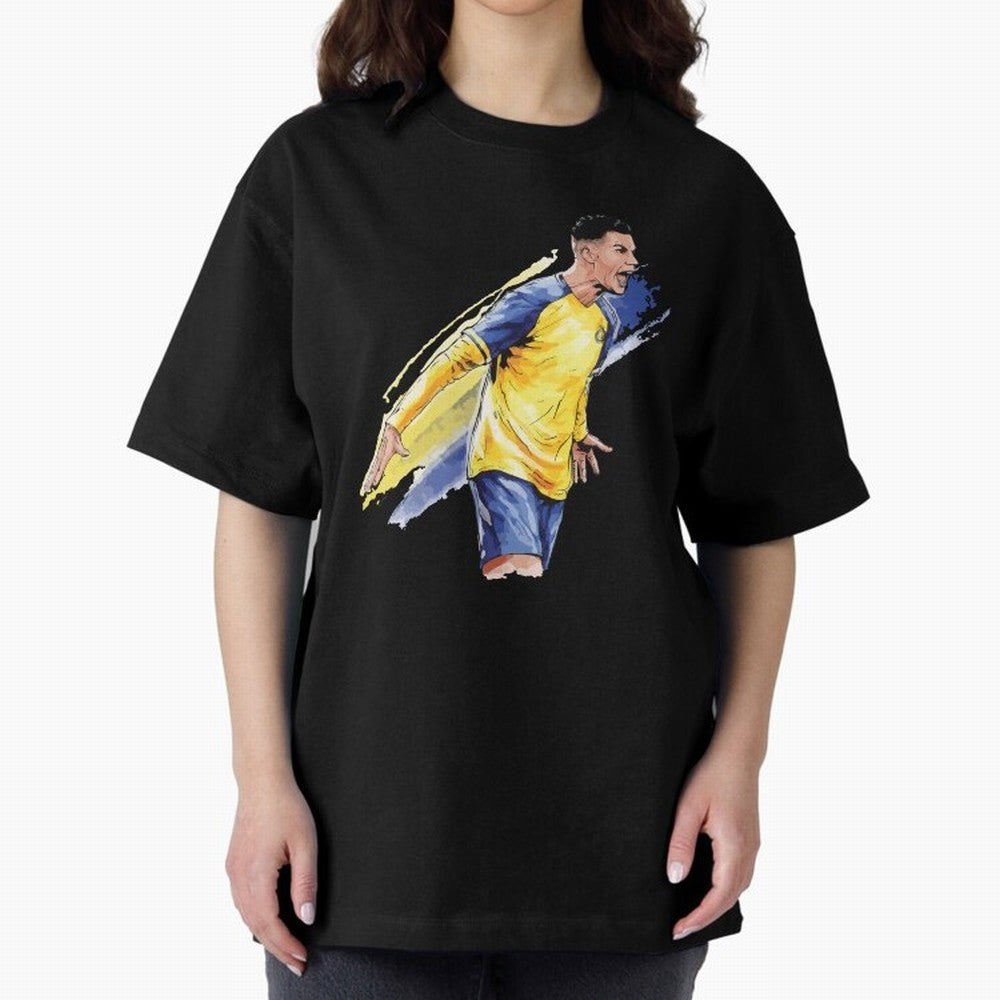 Ronaldo Al-Nassr 2022 Oversized T-Shirt Create the FIFA World Cup 2026 Group Stage Journey through CR7 Highlights, Portugal Pride, Tournament Hype, Historic Matchups, Family Viewing Parties and Global Sports Pride; Perfect for Fans, Collectors,