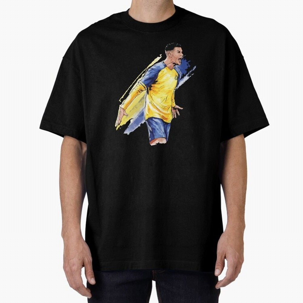 Ronaldo Al-Nassr 2022 Oversized T-Shirt Create the FIFA World Cup 2026 Group Stage Journey through CR7 Highlights, Portugal Pride, Tournament Hype, Historic Matchups, Family Viewing Parties and Global Sports Pride; Perfect for Fans, Collectors,