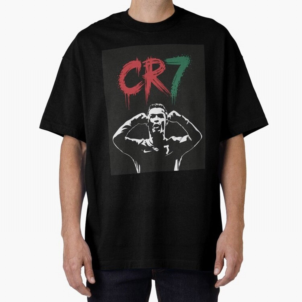 Cristiano Ronaldo CR7 T-shirt Design Oversized T-Shirt Make Every Match About Global Football Passion for FIFA World Cup 2026 USA Canada Mexico, Driven by Messi, Neymar and Mbappe, Brazil, Tournament Hype, Historic Matchups, Family Viewing Parties