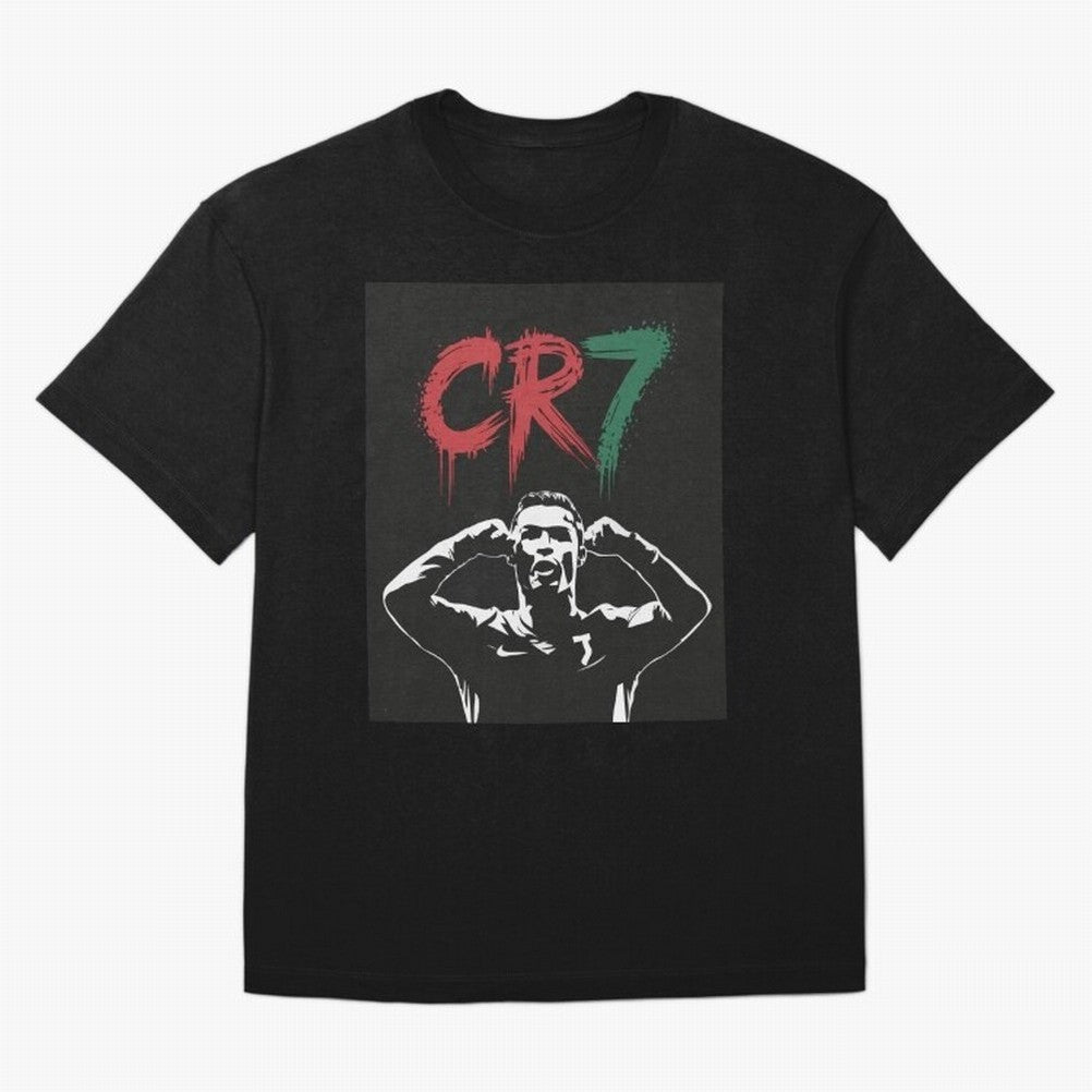 Cristiano Ronaldo CR7 T-shirt Design Oversized T-Shirt Make Every Match About Global Football Passion for FIFA World Cup 2026 USA Canada Mexico, Driven by Messi, Neymar and Mbappe, Brazil, Tournament Hype, Historic Matchups, Family Viewing Parties
