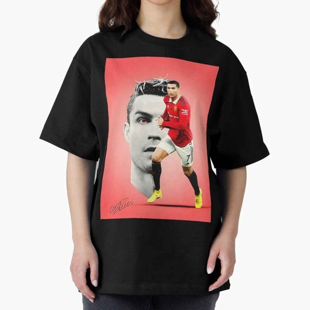 Cr7 Oversized T-Shirt Relive Legendary Nights from Match Day Hype around FIFA World Cup 2026 Group Stage, CR7 and Messi, Spain and Netherlands, Tournament Hype, Historic Matchups, Family Viewing Parties and Global Sports Pride; Built for Supporters
