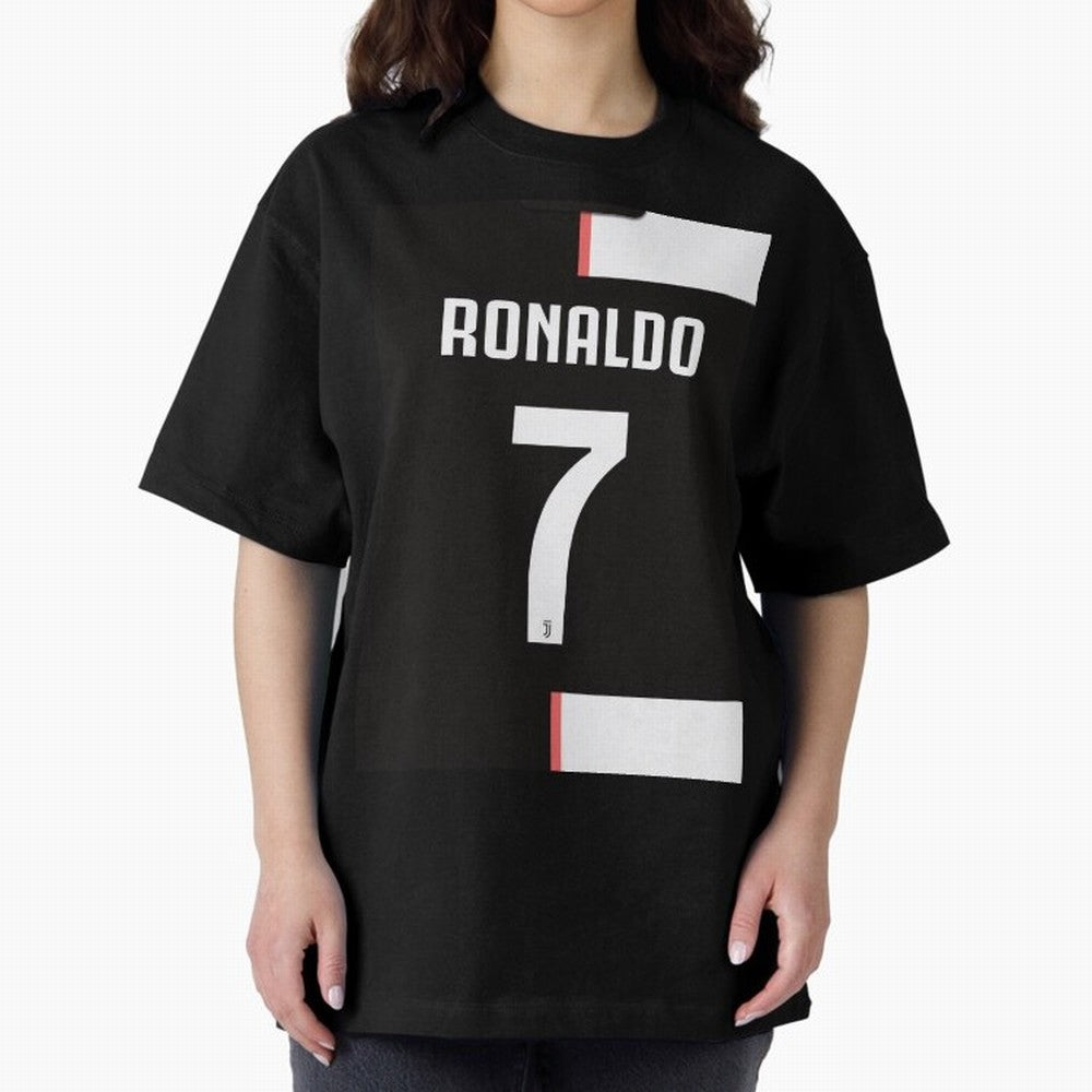 Ronaldo 7 Juventus 19-20 Retro Jersey Oversized T-Shirt Elevate the FIFA World Cup 2026 Journey through Messi and Cristiano Ronaldo Highlights, France and Portugal Pride, Retro Football Energy, Iconic Rivalries, Trophy Chase Drama and Stadium