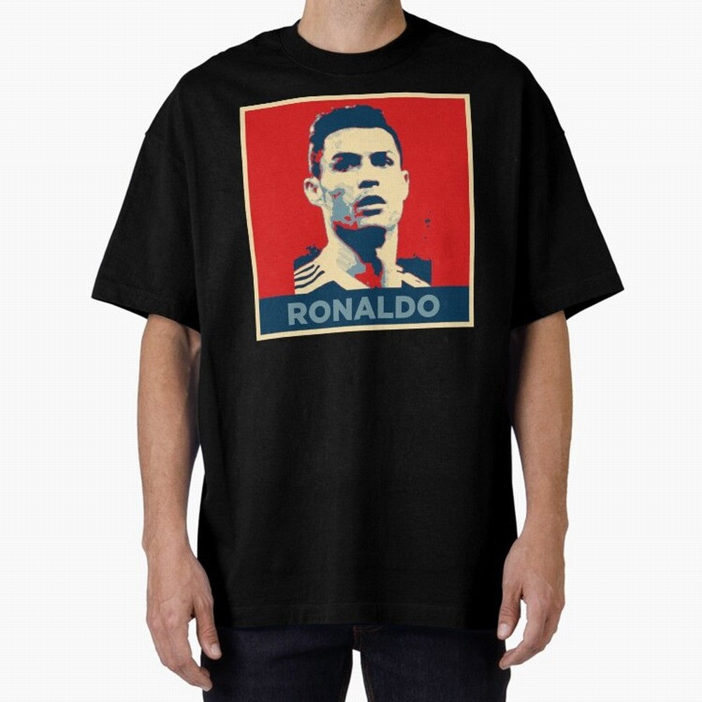 Cristiano Ronaldo Obama Style Oversized T-Shirt Celebrate Every Goal in Global Football Passion for FIFA World Cup 2026 USA Canada Mexico, Inspired by Neymar, Haaland and Cristiano Ronaldo, France, Football History, Final Match Energy, Crowd Noise