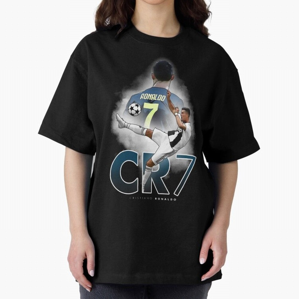CR7 Oversized T-Shirt Represent the Passion of FIFA World Cup 2026 USA Canada Mexico Spirit, with Argentina, France and Brazil, Messi, Neymar and Mbappe, Supporter Pride, Iconic Celebrations, Legendary Names and Global Match Day Energy; Ideal for