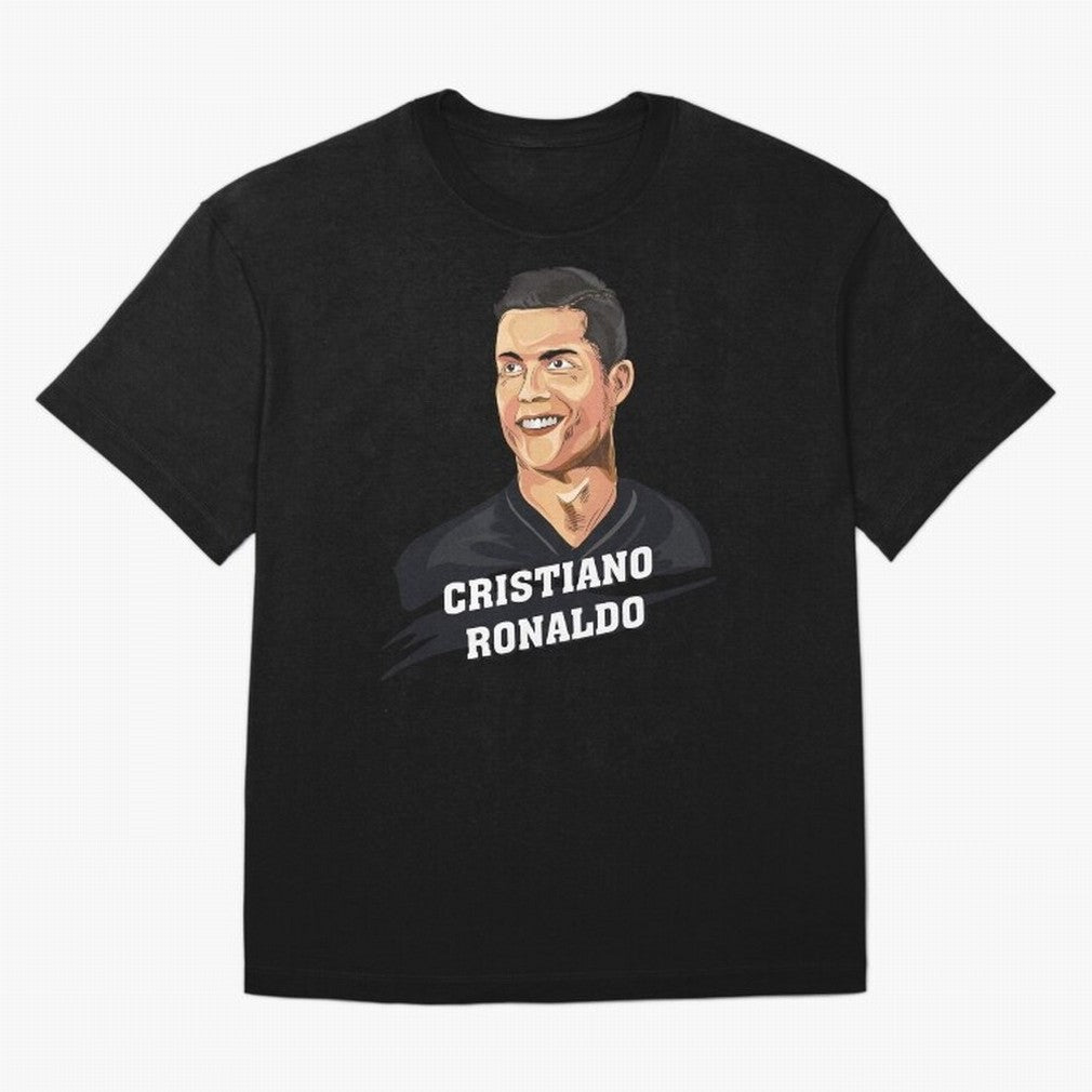 Cristiano Ronaldo Portrait Oversized T-Shirt Celebrate the Magic of FIFA World Cup 2026 Group Stage Centered on Haaland and Mbappe, Argentina and Brazil Energy, Global Supporter Spirit, Legendary Goals, National Colors and Tournament Celebration;