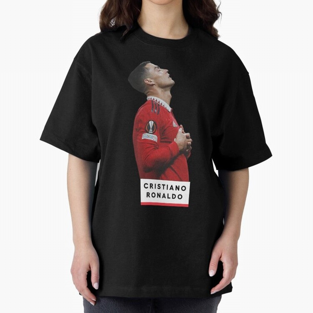 New Celebration Ronaldo Oversized T-Shirt Carry the Dream of FIFA World Cup 2026 USA Canada Mexico for Fans of Cristiano Ronaldo, Haaland and CR7 and Argentina and Brazil, Bringing Retro Football Energy, Iconic Rivalries, Trophy Chase Drama and