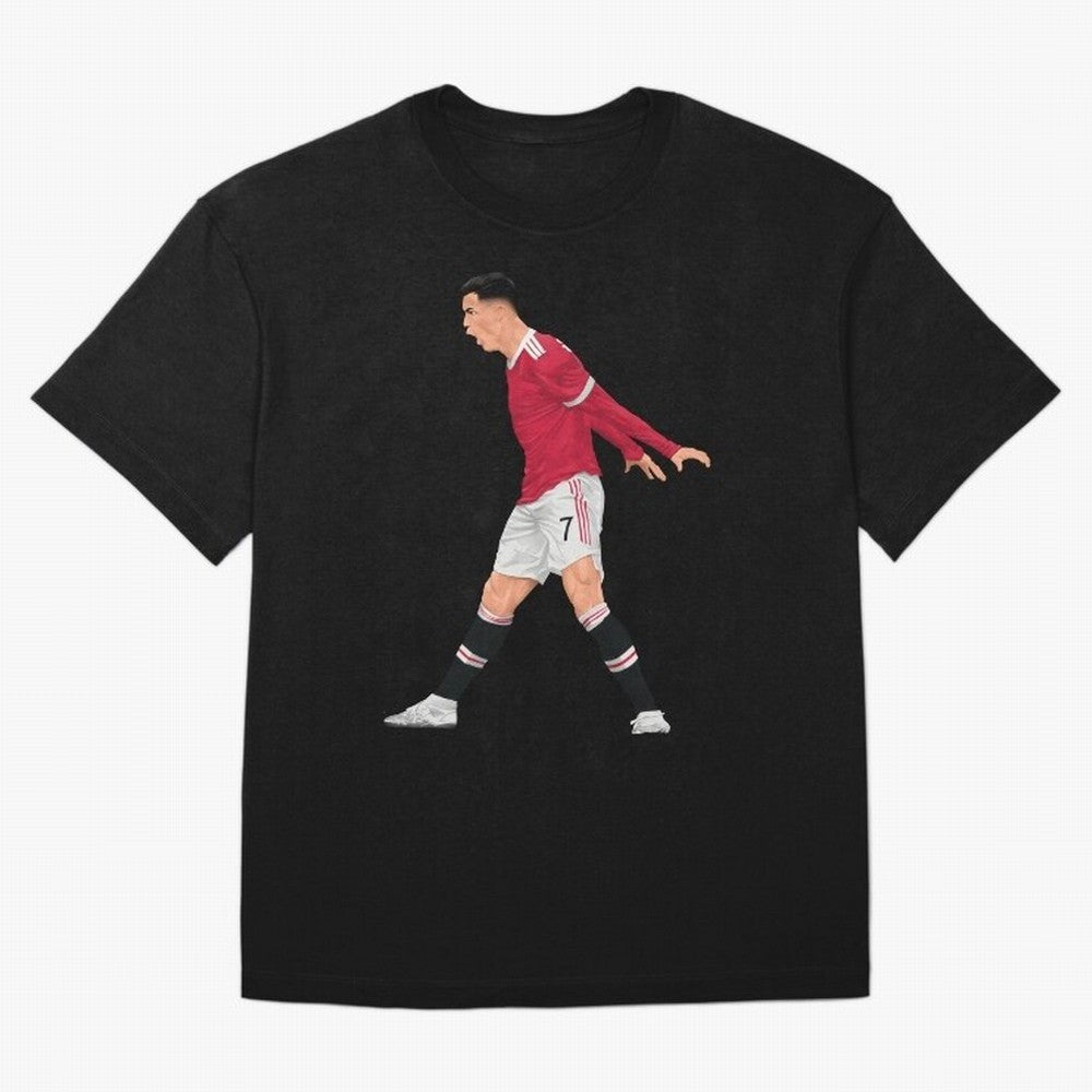 Cristiano Ronaldo Celebration Oversized T-Shirt Honor Football Greatness during Match Day Hype around FIFA World Cup 2026 Group Stage, Cristiano Ronaldo, Argentina, Championship Spirit, Famous Goals, Roaring Crowds and International Football Unity;