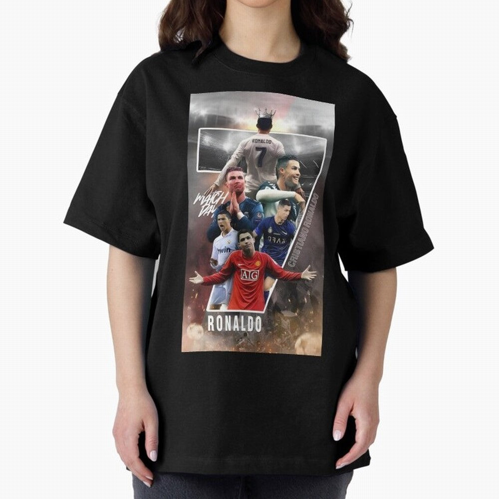 Cr7 wallpaper Oversized T-Shirt Show Love for Legendary Goals in FIFA World Cup 2026 USA Canada Mexico Spirit, Connected to Netherlands, Neymar, Classic Soccer Heritage, Championship Pressure, Fan Loyalty and International Pride; Ideal for Football
