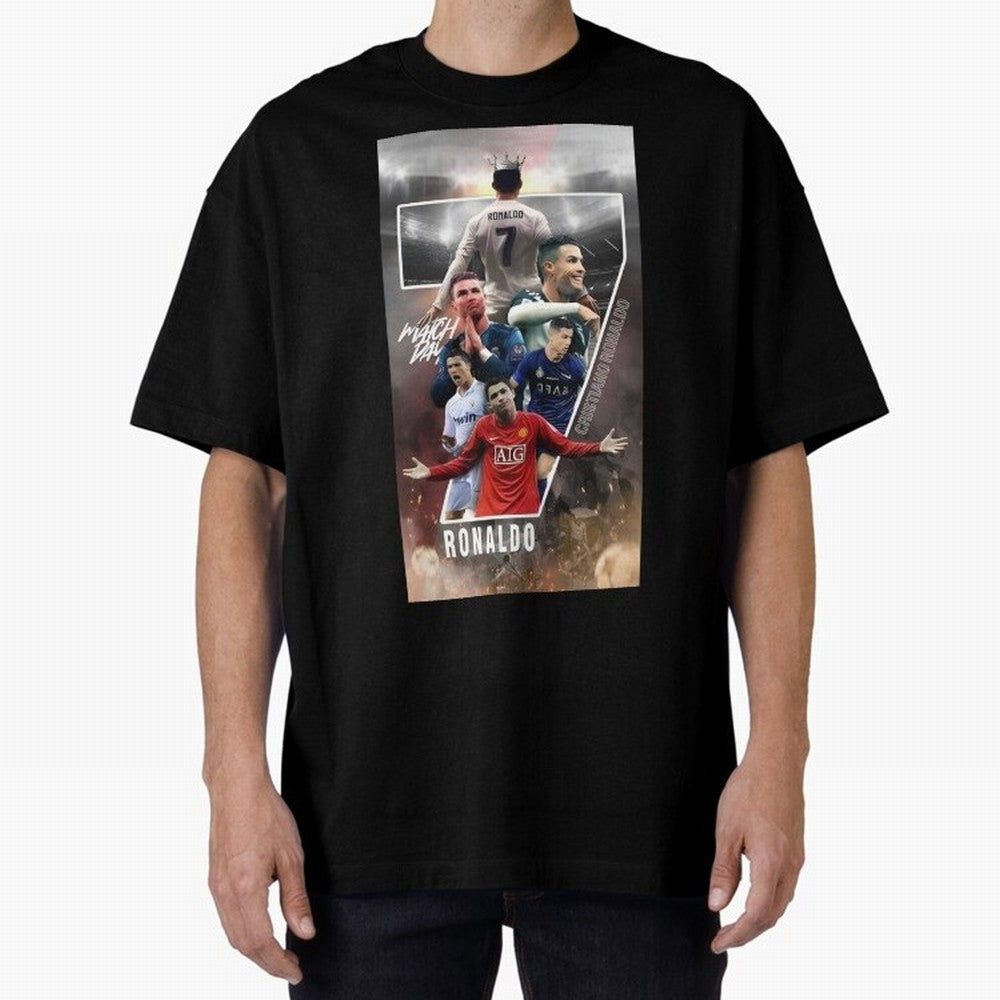 Cr7 wallpaper Oversized T-Shirt Show Love for Legendary Goals in FIFA World Cup 2026 USA Canada Mexico Spirit, Connected to Netherlands, Neymar, Classic Soccer Heritage, Championship Pressure, Fan Loyalty and International Pride; Ideal for Football