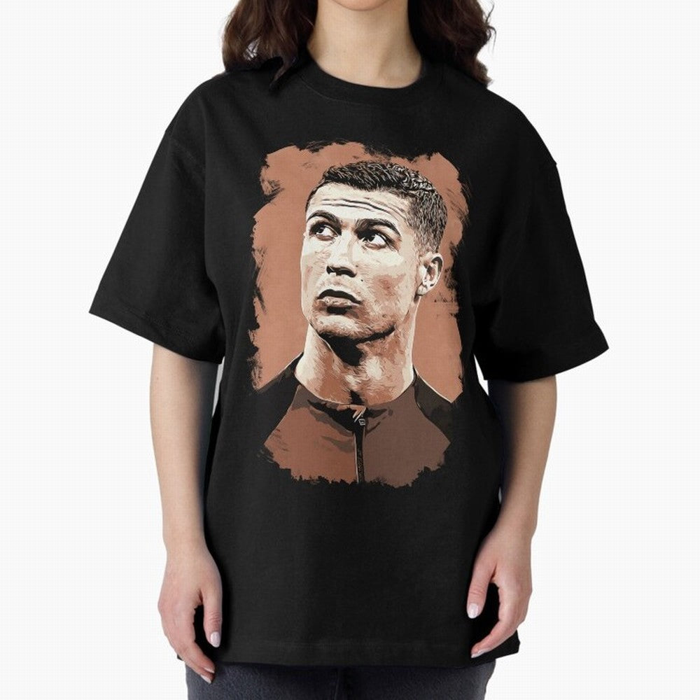 Cristiano Ronaldo Vexel Painting Oversized T-Shirt Treasure the FIFA World Cup 2026 Group Stage Journey through Messi, CR7 and Mbappe Highlights, Argentina Pride, Football History, Final Match Energy, Crowd Noise and Once in a Lifetime Moments;