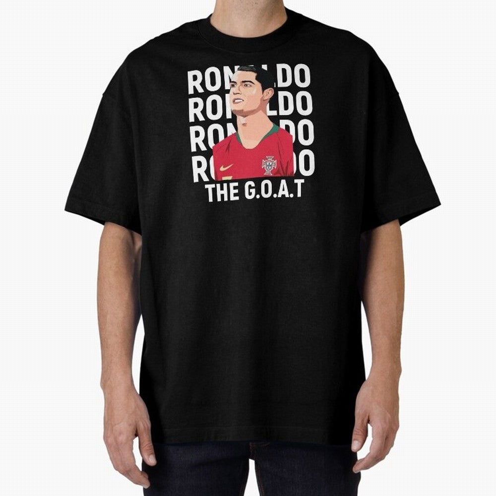 Ronaldo The Goat Oversized T-Shirt Follow the Road to Match Day Hype around FIFA World Cup 2026 USA Canada Mexico, CR7 and Messi, England and Germany, Soccer Culture, Superstar Moments, National Team Dreams and Competitive Fire; Ideal for Football