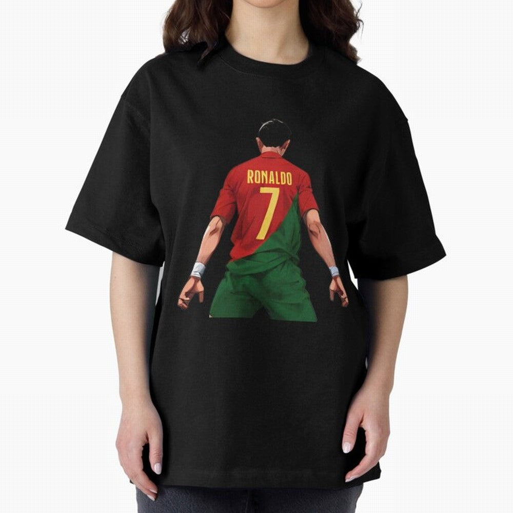 Cristiano Ronaldo Oversized T-Shirt Make Memories around Match Day Hype around FIFA World Cup 2026 Group Stage, Messi, France, Vintage Soccer Flavor, Modern Football Stars, National Flags and Final Night Emotion; Built for Supporters Chasing Trophy