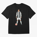 Ronaldo Stance Oversized T-Shirt Make Game Day About Global Football Passion for FIFA World Cup 2026, Centered on Messi, CR7 and Mbappe, Argentina, France and Brazil, Championship Spirit, Famous Goals, Roaring Crowds and International Football